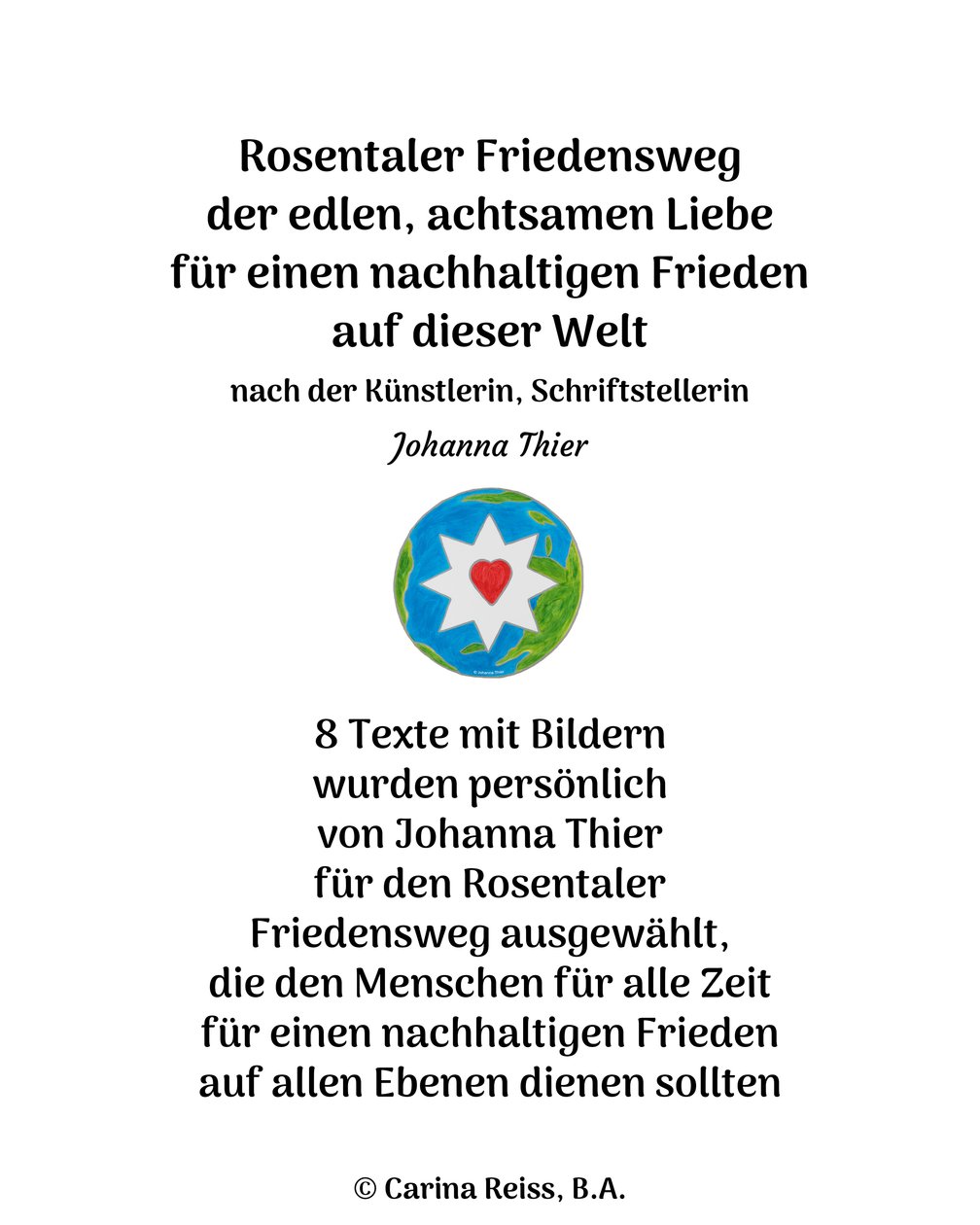 Rosentaler Friedensweg von Johanna Thier