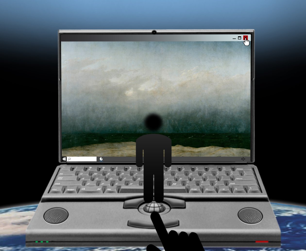 Der Blick ins Bild (II) (aus der Serie Windows) von Alexander Eibach