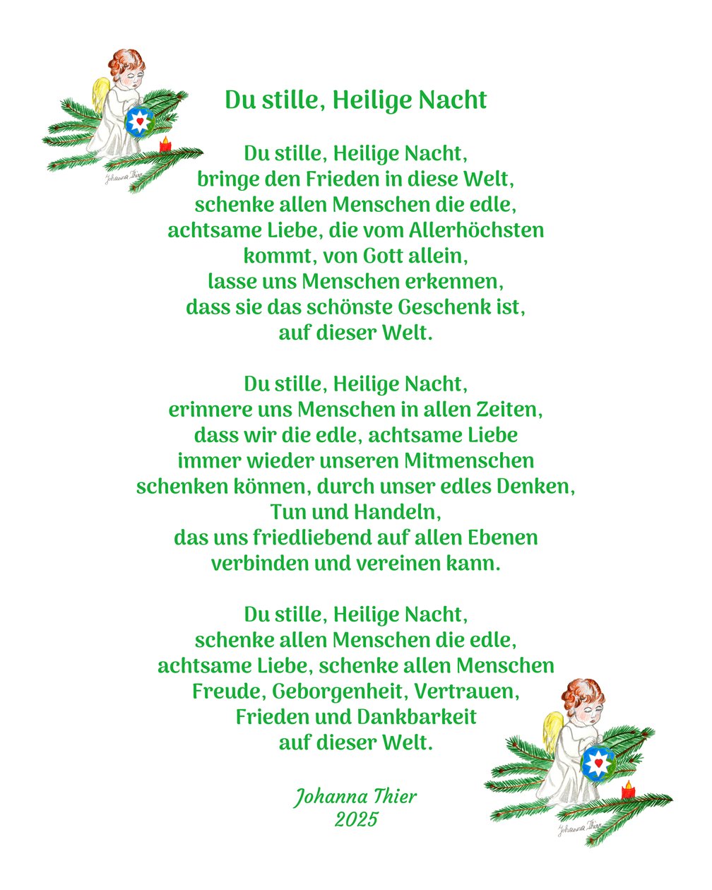 Du stille, Heilige Nacht von Johanna Thier
