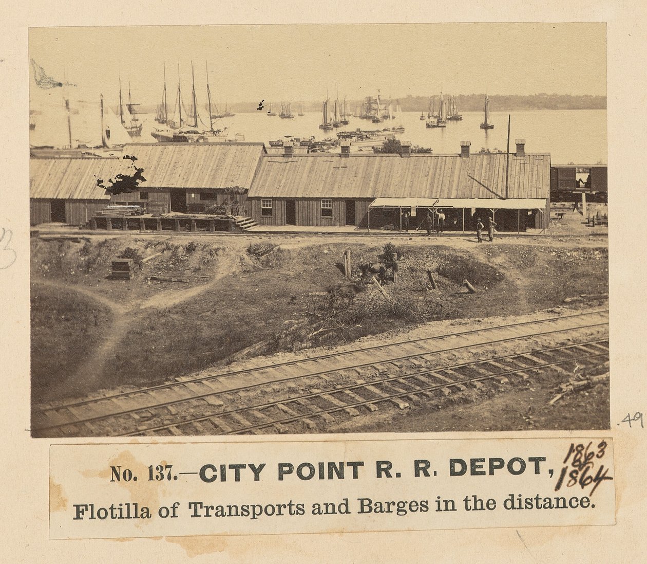City Point Eisenbahndepot von A.J. Russell
