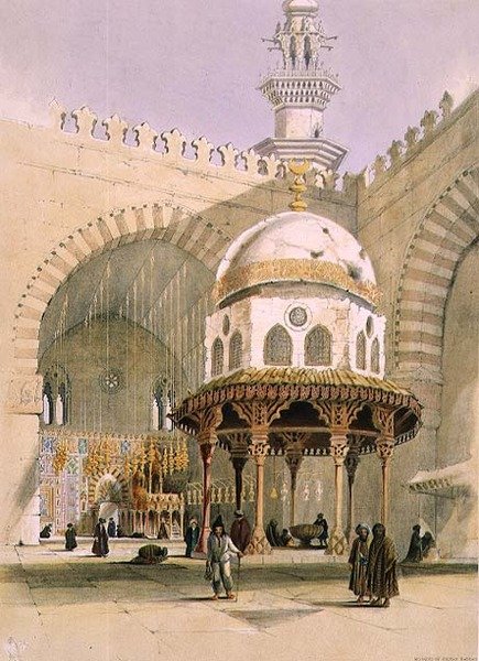 Die Moschee des Sultan Hassan, Kairo, veröffentlicht 1846 von A. Margaretta Burr