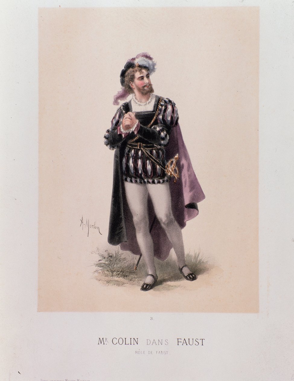 Monsieur Colin in der Rolle des Faust, Oper von Charles Gounod von A. Morton