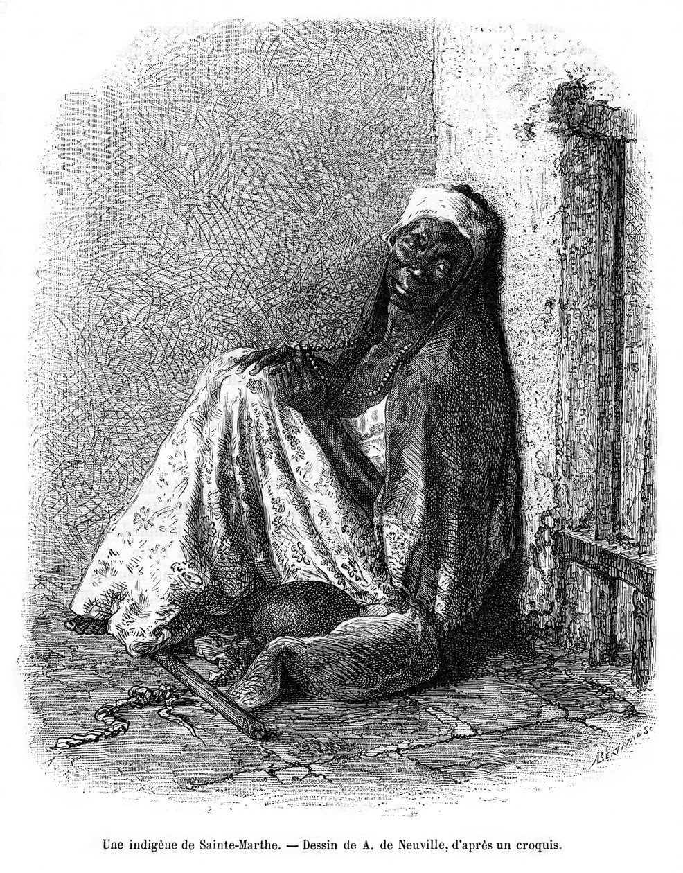 Eine Frau aus Santa Marta, Kolumbien, 19. Jahrhundert von A. de Neuville