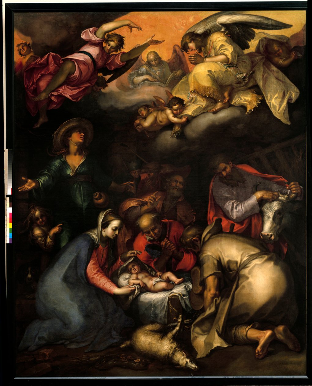 Die Anbetung der Hirten von Abraham Bloemaert