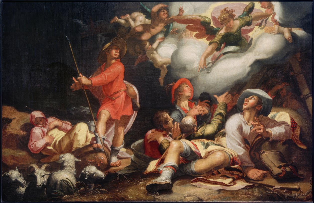 Verkündigung an die Hirten von Abraham Bloemaert