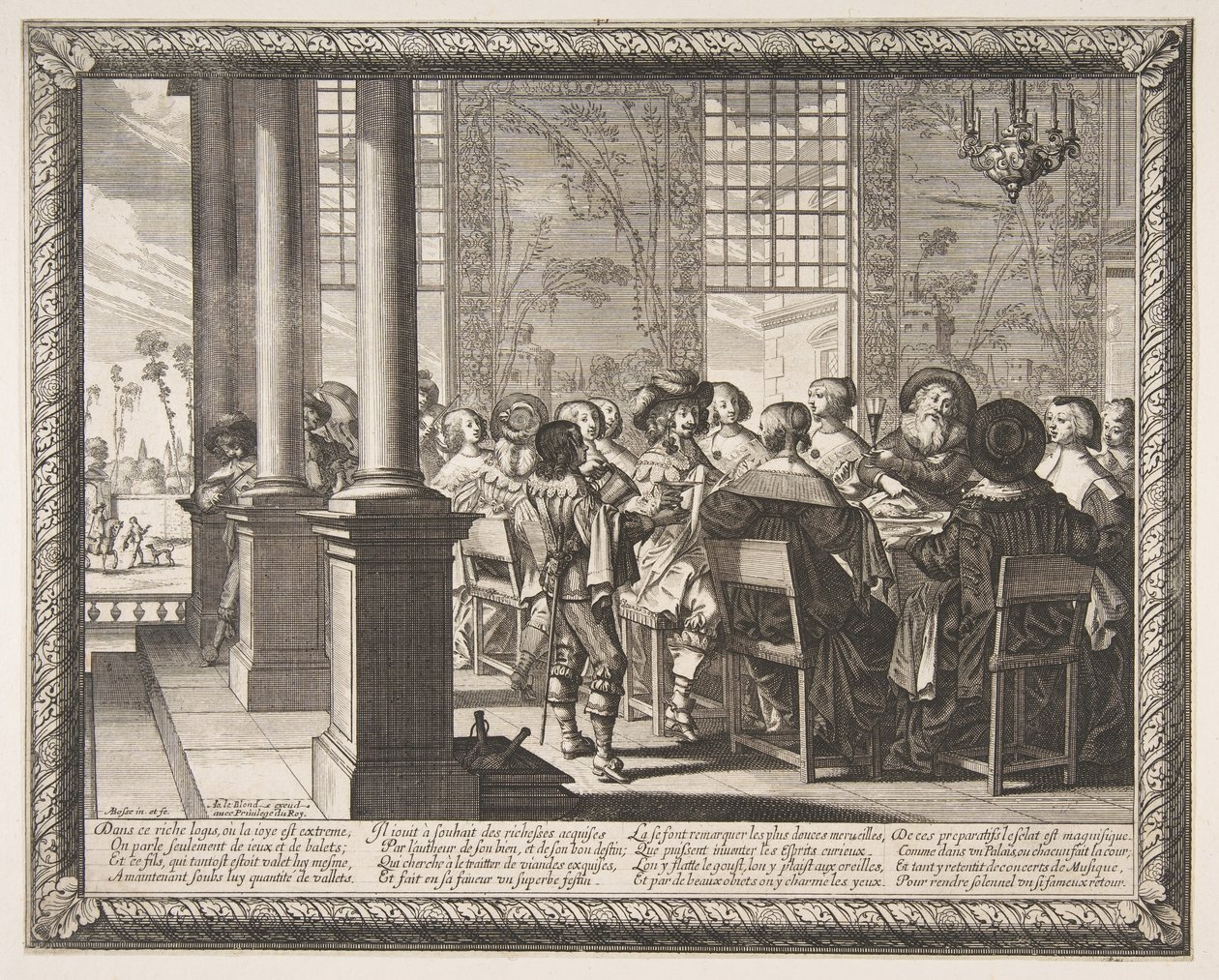 Das Festmahl für die Rückkehr des verlorenen Sohnes, ca. 1636 von Abraham Bosse