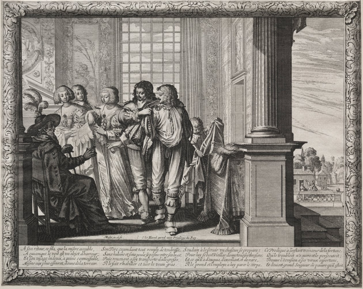 Der verlorene Sohn: Vorbereitung für das Fest von Abraham Bosse