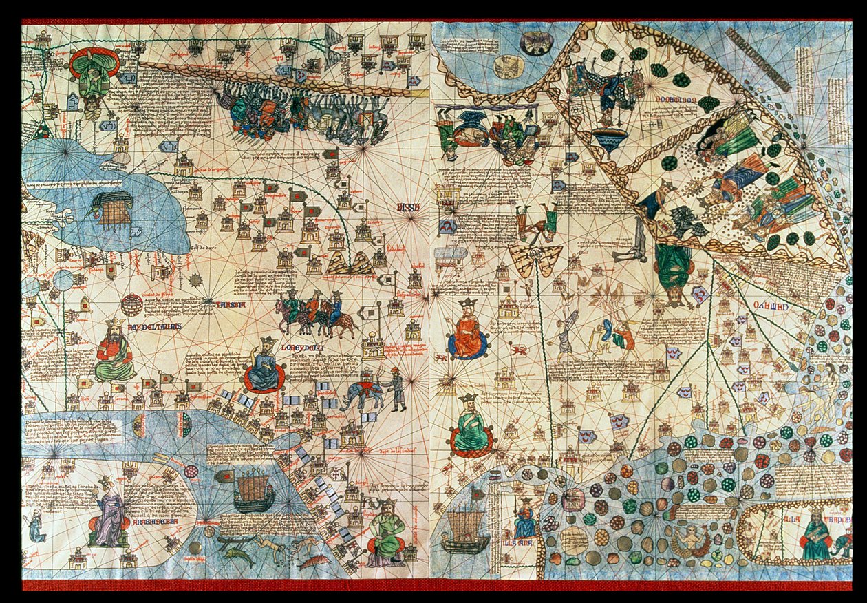 Katalanischer Atlas, 1375 von Abraham & Cresques Jehuda (1360-1410) Cresques