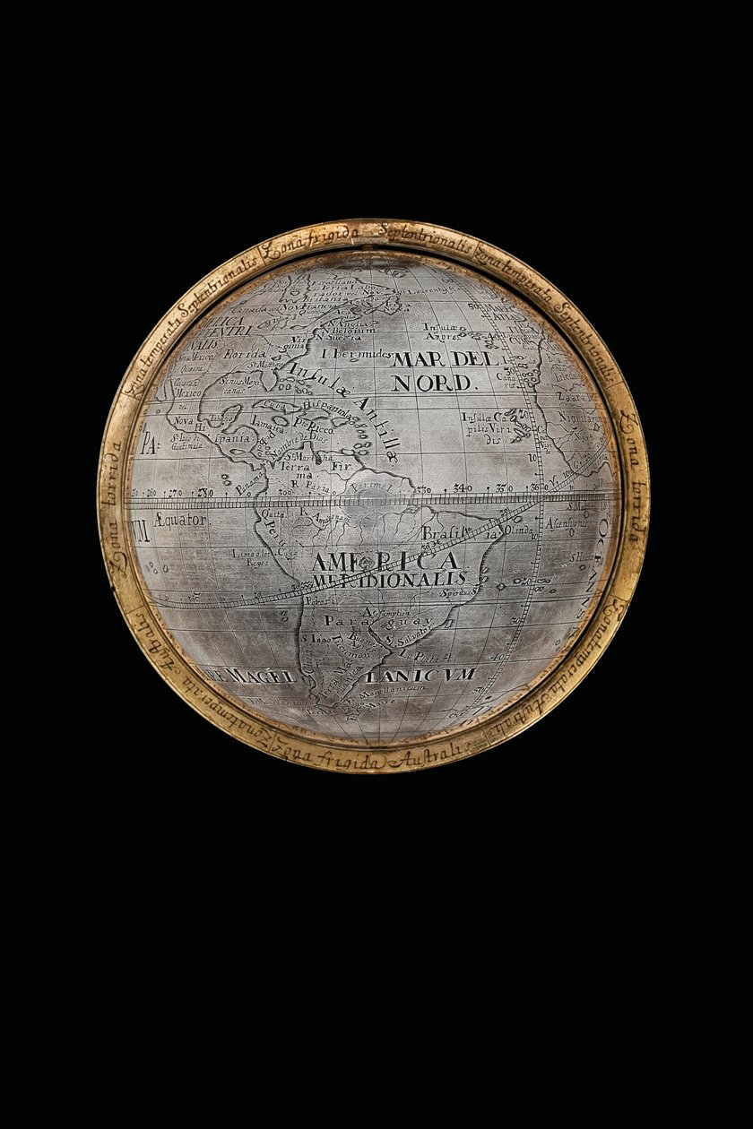 Zwei außergewöhnliche terrestrische und himmlische Globen, getragen von Herkules und Atlas, Augsburg, 1697-99 von Abraham Drentwett