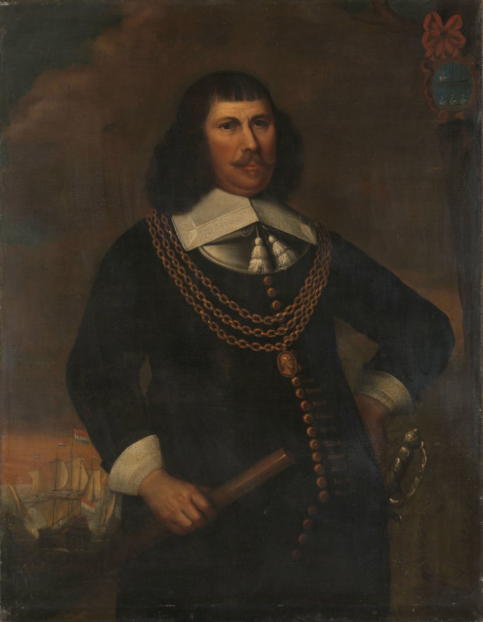 Pieter Florisz (ca. 1605-58), Vizeadmiral des Nordbezirks von Abraham Liedts (copy after)