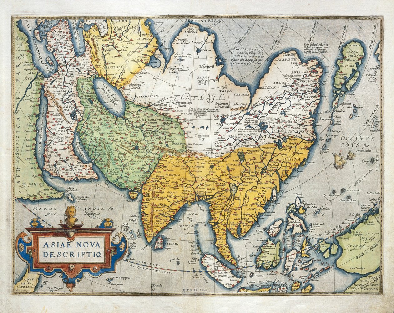 Karte von Asien von Abraham Ortelius