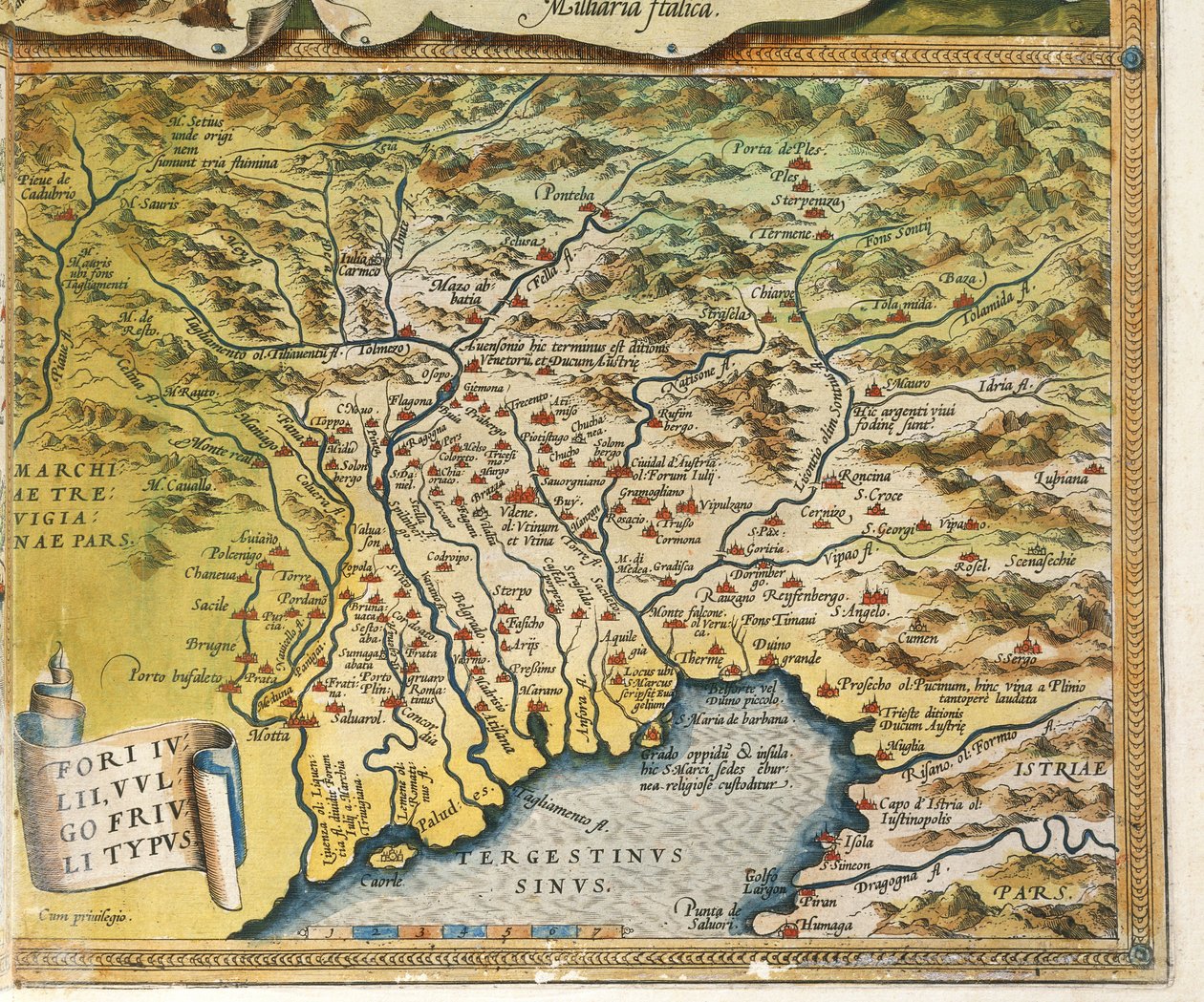 Karte der Region Friaul-Julisch Venetien aus Theatrum Orbis Terrarum ...