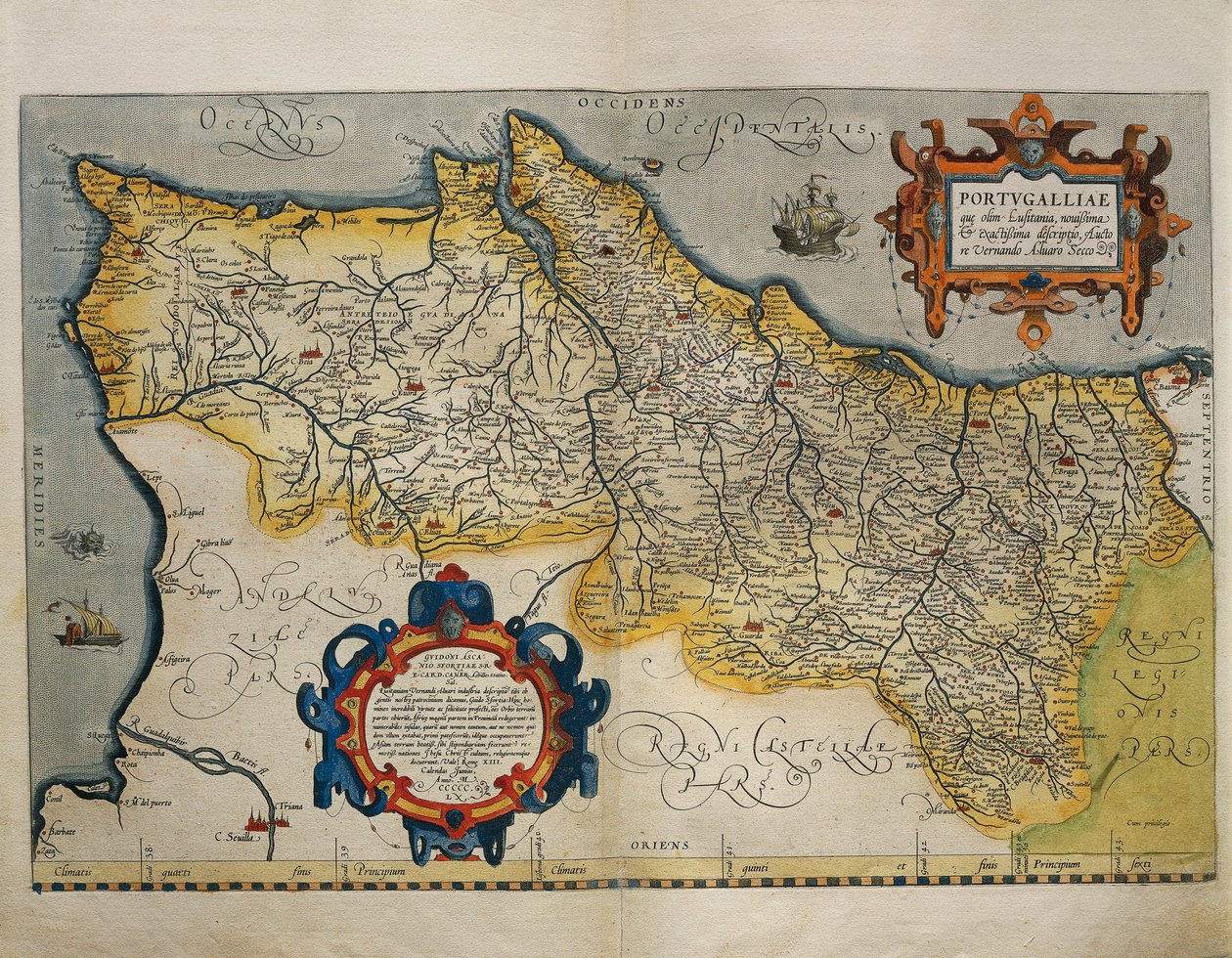 Karte von Portugal, aus Theatrum Orbis Terrarum von Abraham Ortelius von Abraham Ortelius