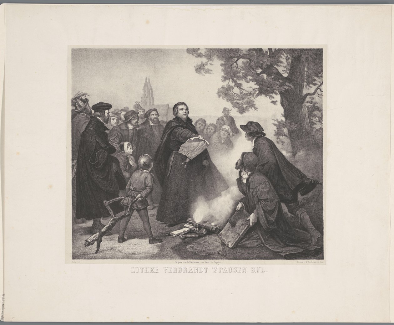Luther verbrennt die Bulle von Abraham Pieter Felix
