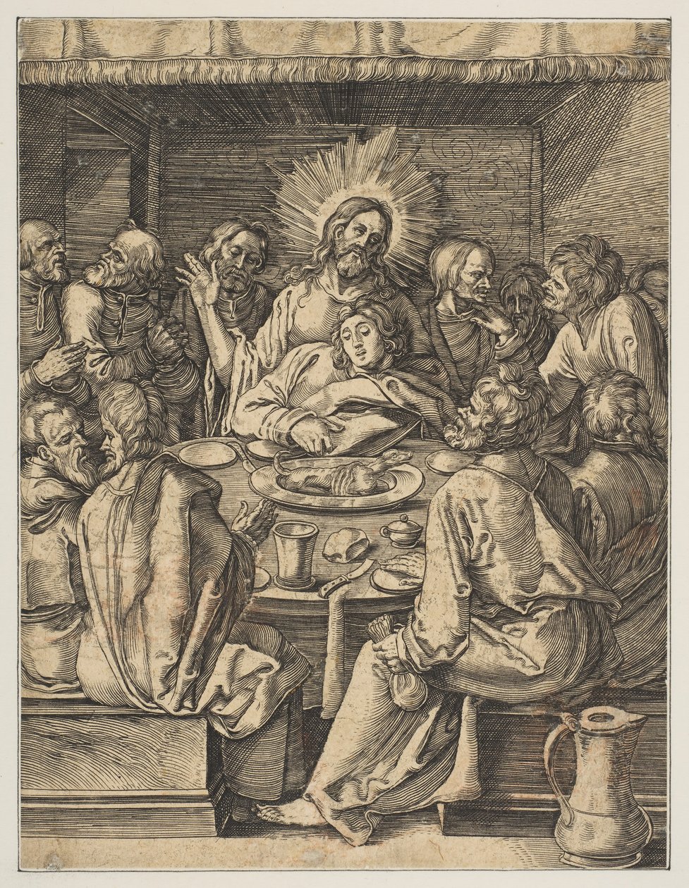 Das letzte Abendmahl, aus Die kleine Passion, Kopie, n.d. von Abraham Waesberge