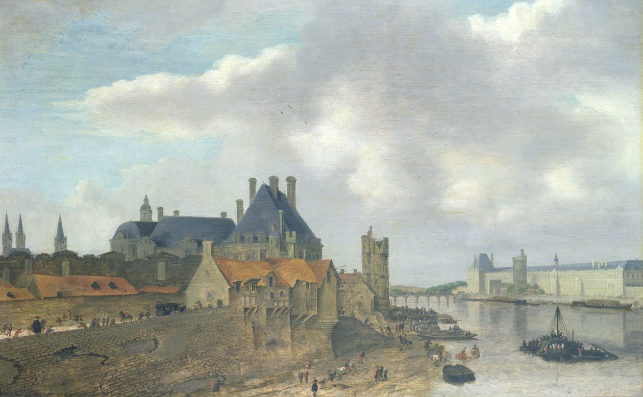Nevers Hotel und der Louvre-Palast, 1637 von Abraham de Verwer