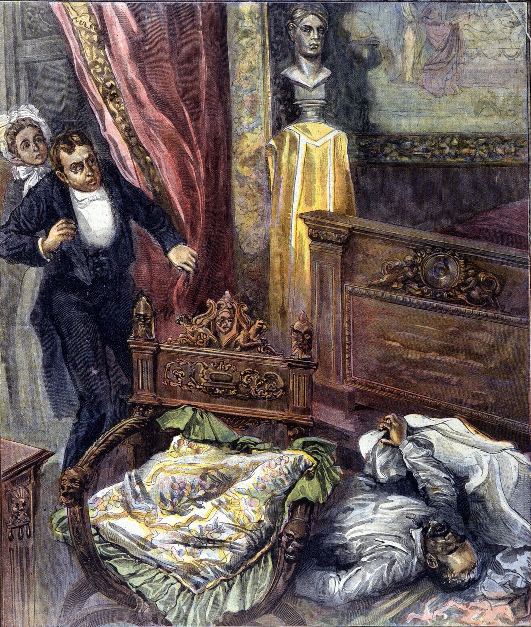 Emile Zola starb 1902 (1840 - 1902) französischer Schriftsteller von Achille Beltrame