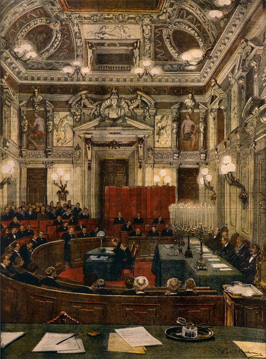 Sitzung des neuen Stadtrats von Mailand von Achille Beltrame