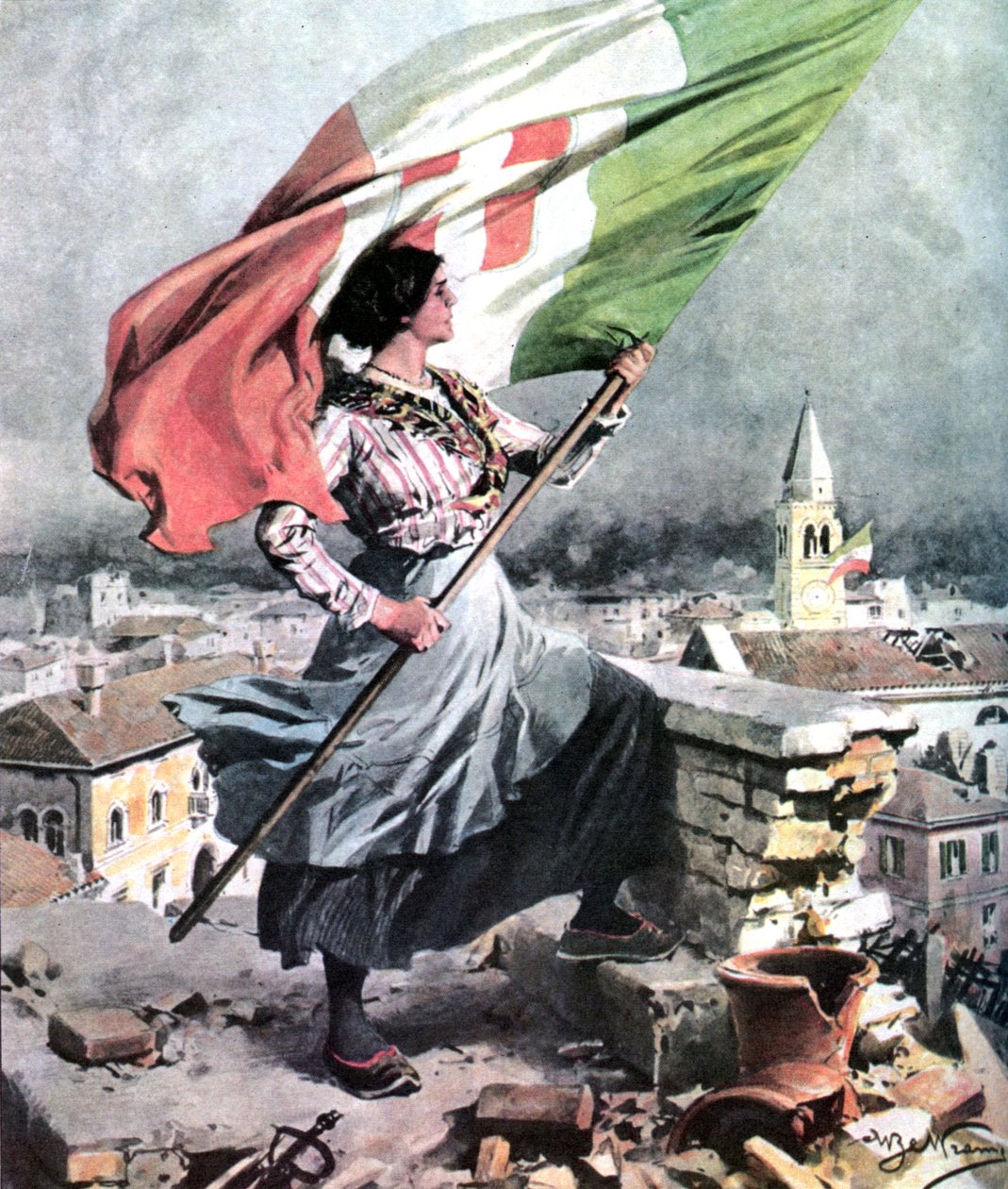 Erster Weltkrieg 1915-1918 Italien - Vittorio Veneto von Achille Beltrame