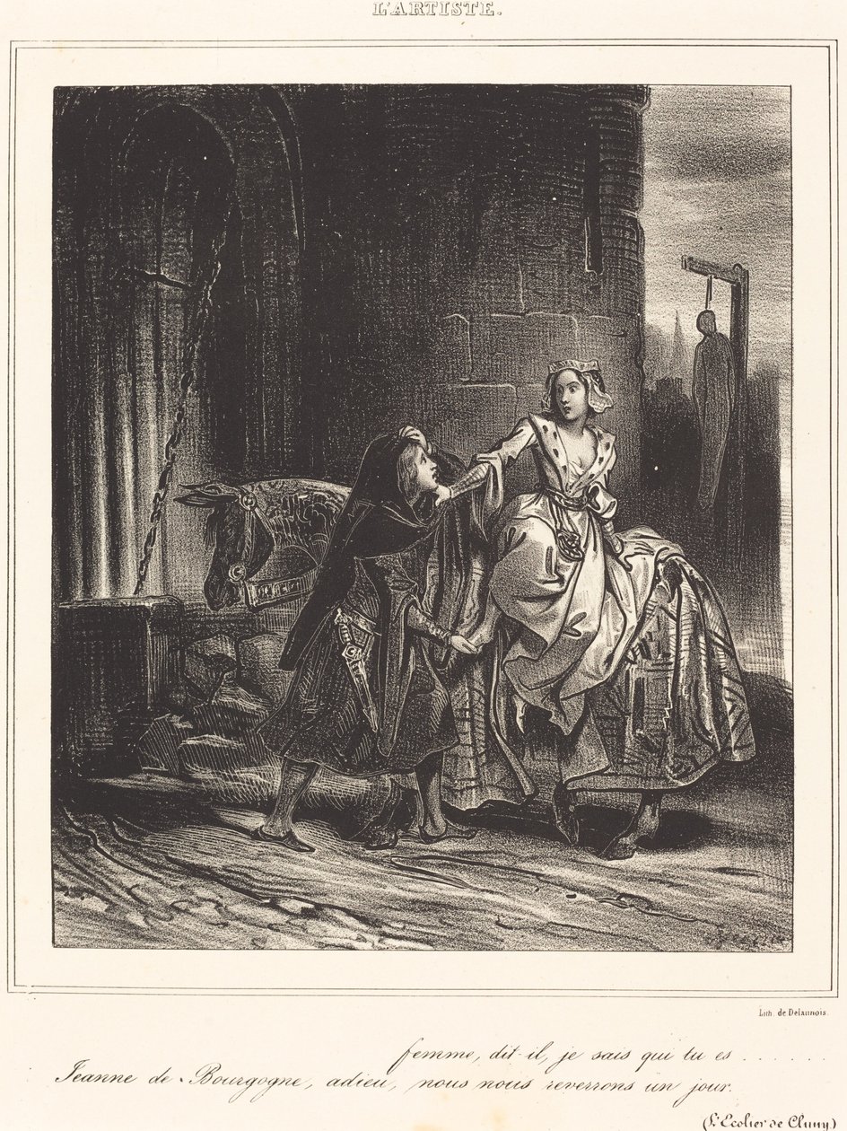 Jeanne von Burgund von Achille Devéria