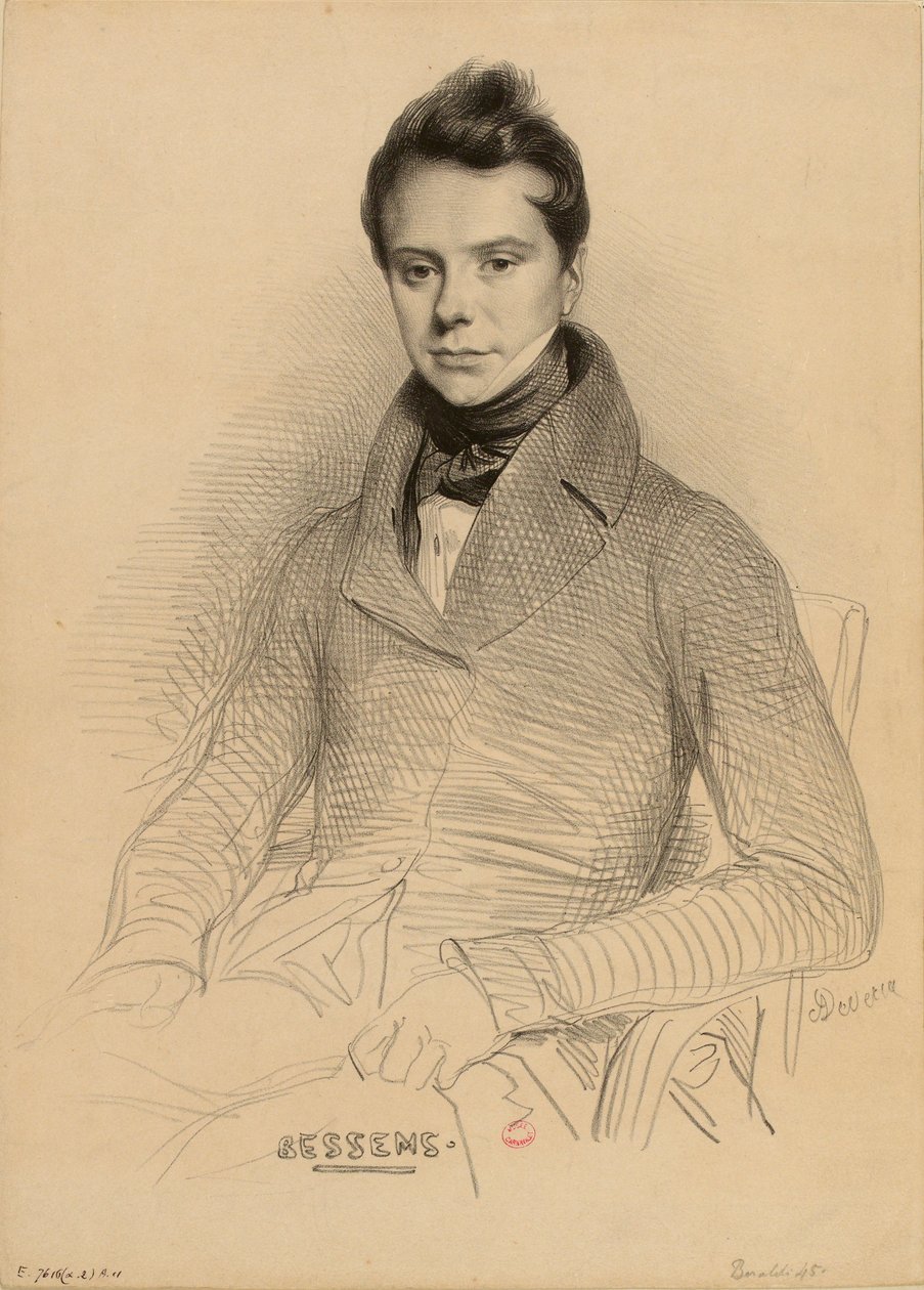 Porträt des Geigers und Komponisten Antoine Bessems 1806-1868, 1832 von Achille Devéria