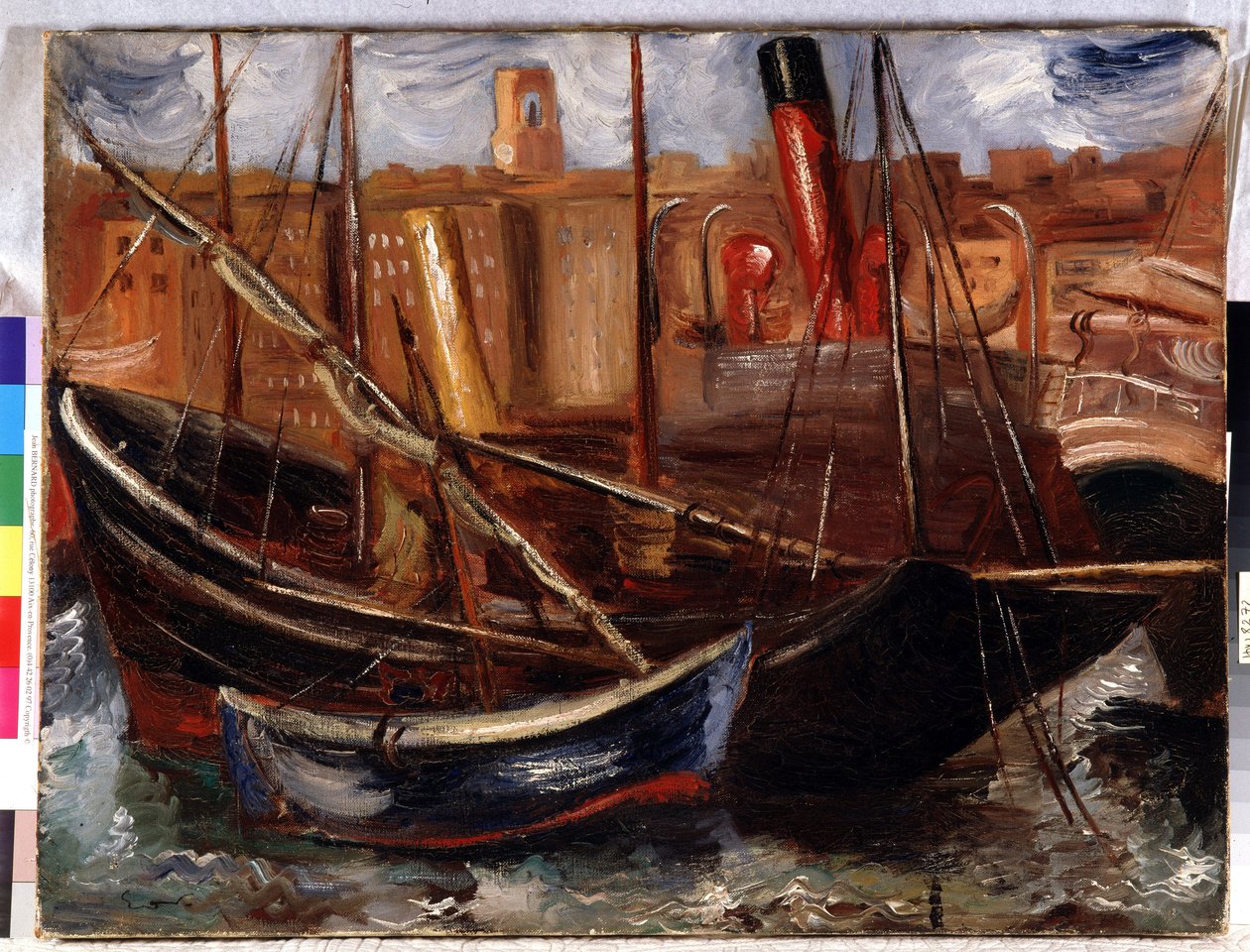 Boote im Alten Hafen von Marseille von Achille Emile Othon Friesz