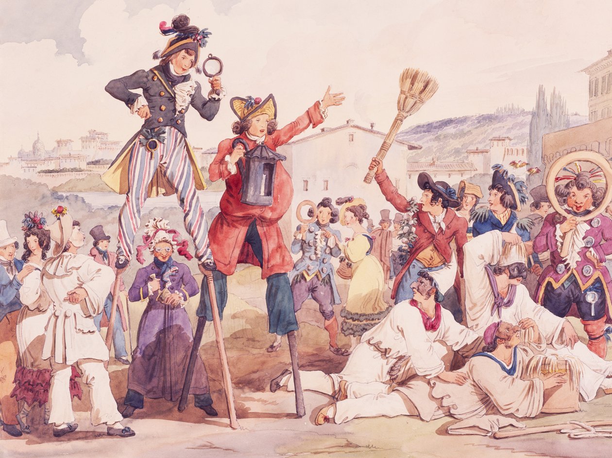 Römische Masken, von Achille Pinelli von Achille Pinelli