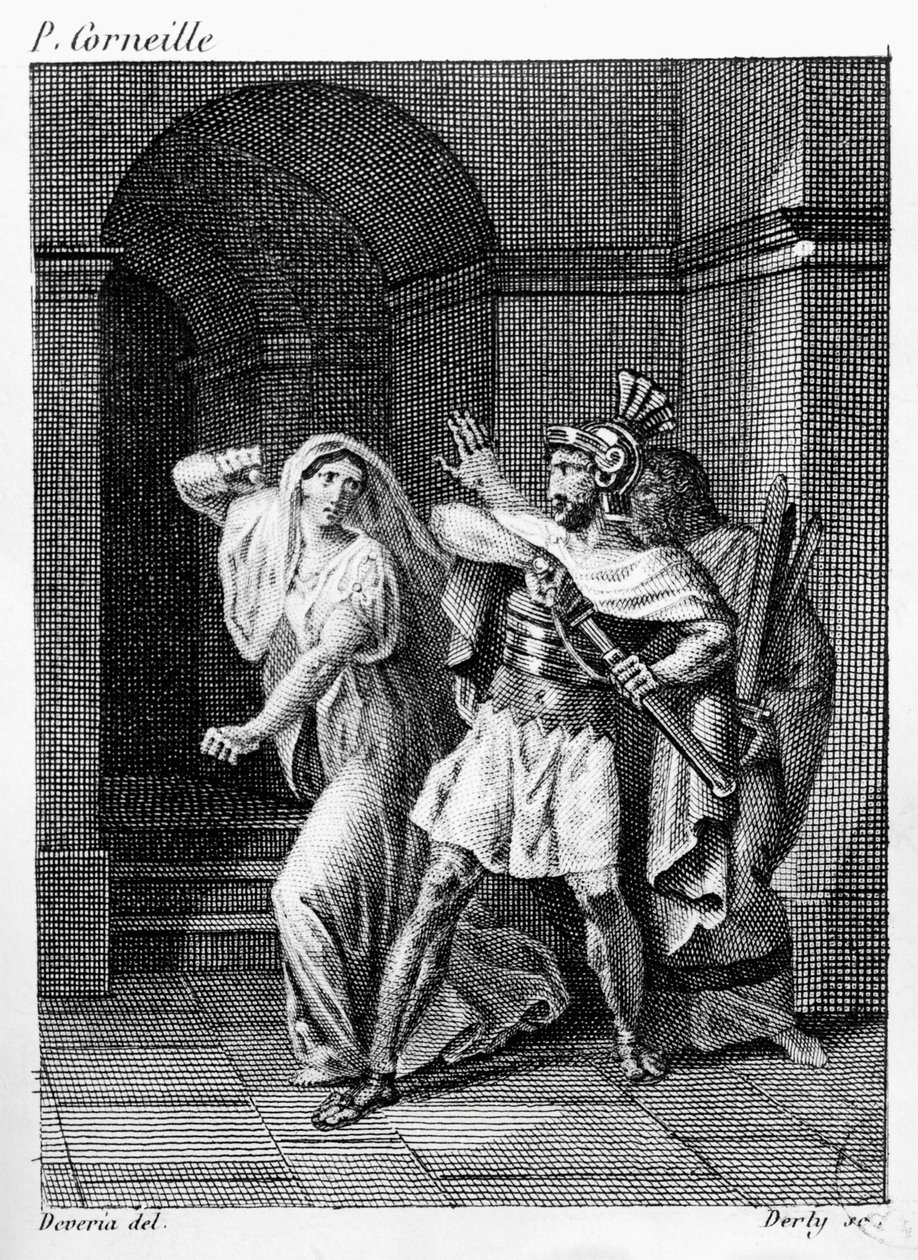 Illustration aus Horatii von Pierre de Corneille (1606-84) von Achille after Deveria