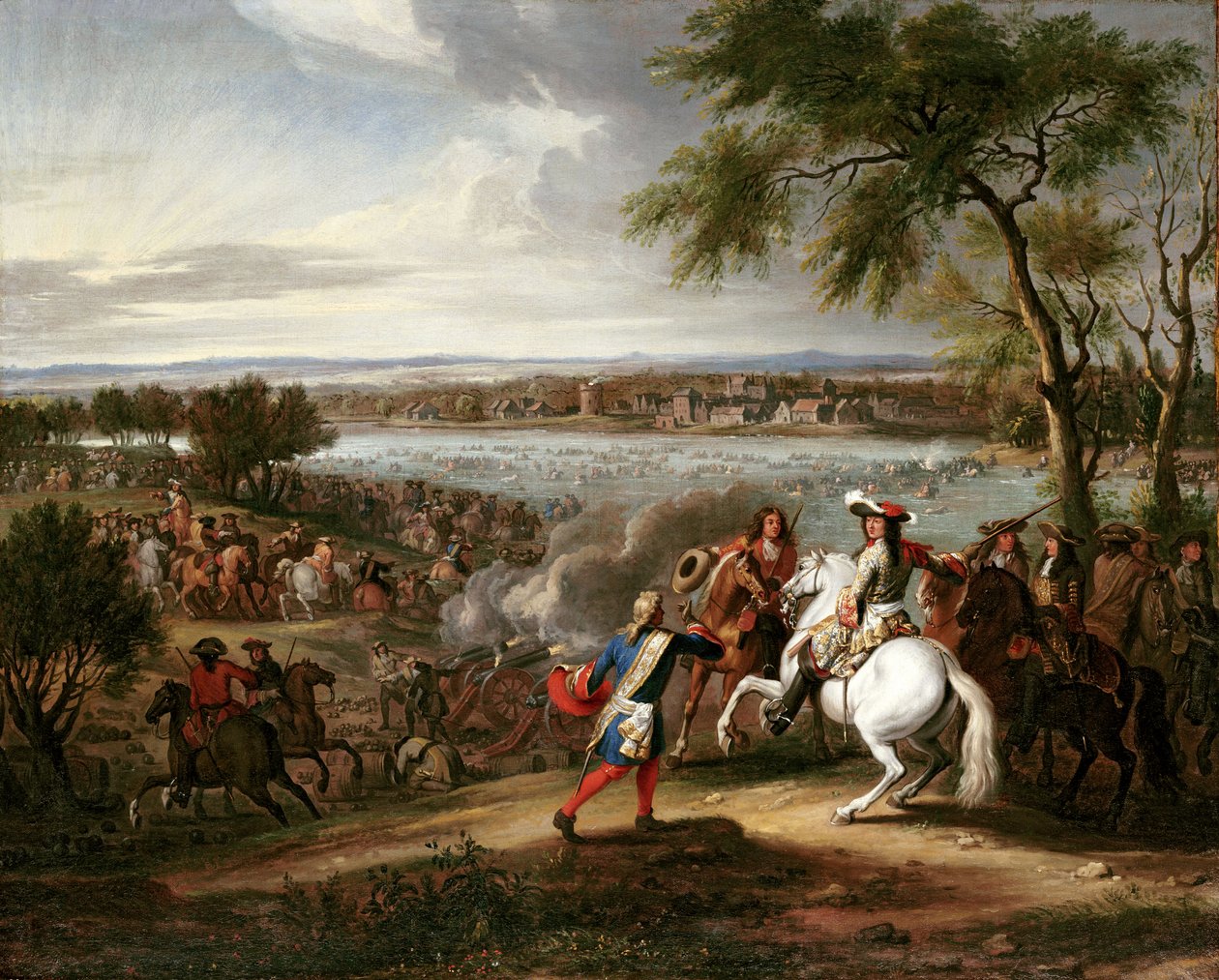 König Ludwig XIV. von Frankreich überquert den Rhein, 12. Juni 1672 von Adam Frans van der Meulen