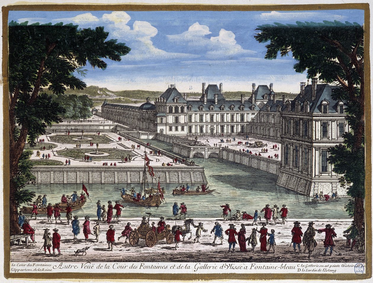 Schloss Fontainebleau (Gravur von Perelle) von Adam Perelle