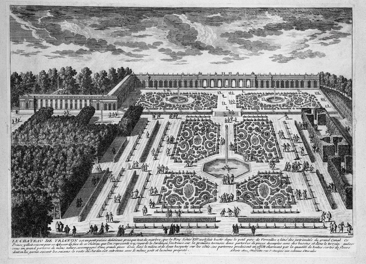 Le Chateau de Trianon, Gärten des Petit Trianon im königlichen Palast von Versailles von Adam Perelle