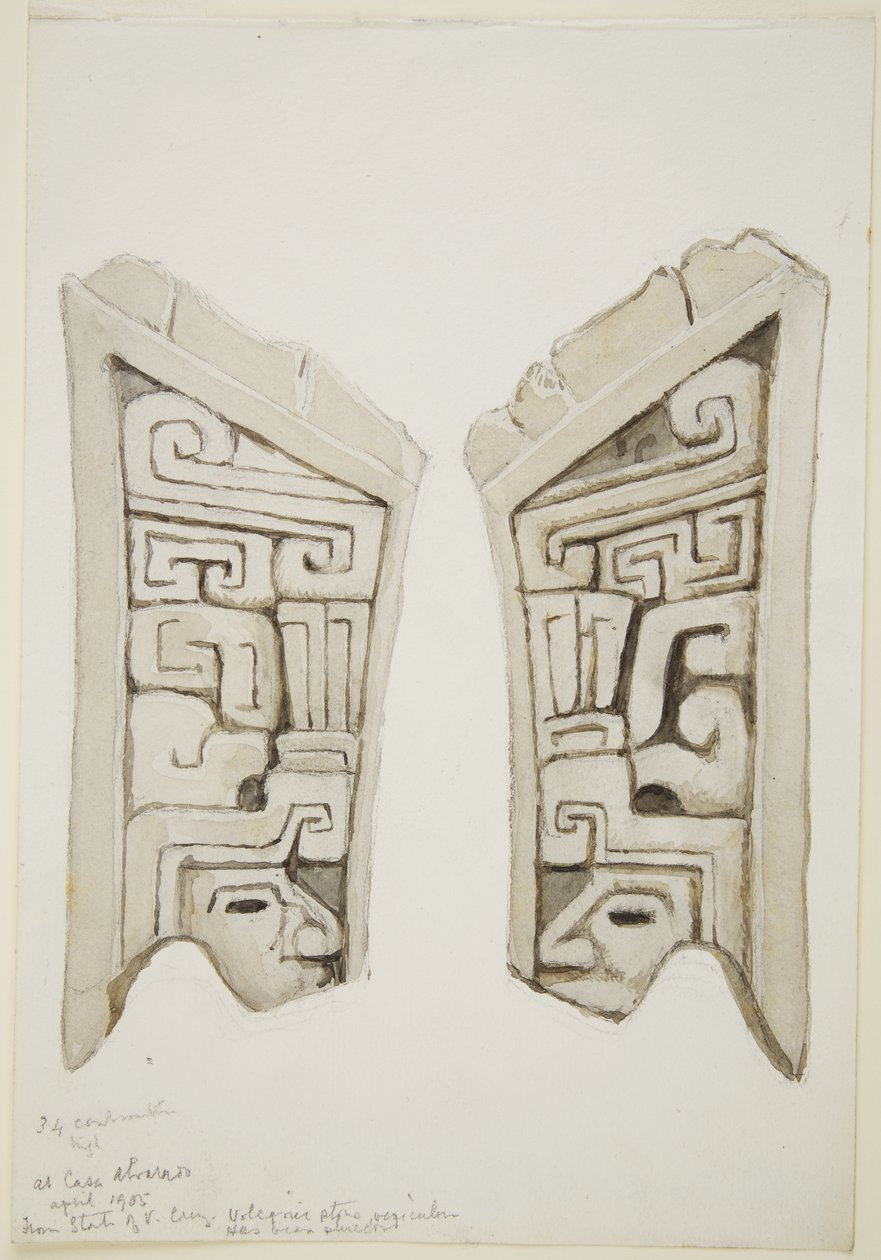 Geschnitztes Steinrelief aus Veracruz, Mexiko von Adela Breton