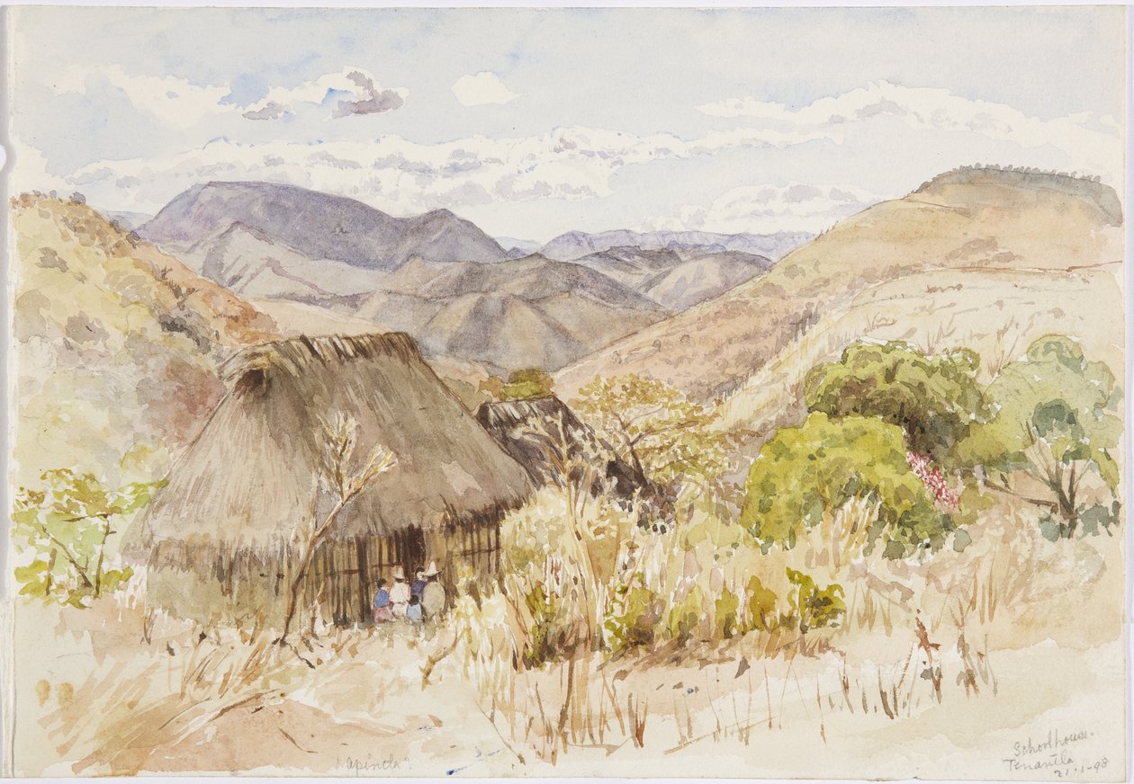 Schulhaus in Tenantla, Mexiko von Adela Breton