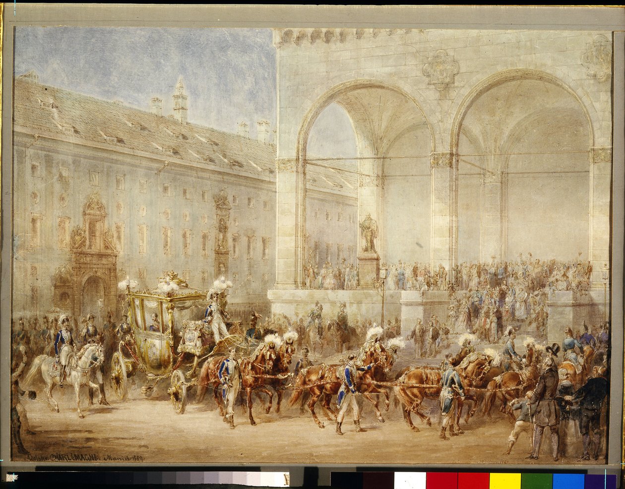 Abschiedszeremonie des Kaisers Nikolaus I. von Adolf Jossifowitsch Charlemagne