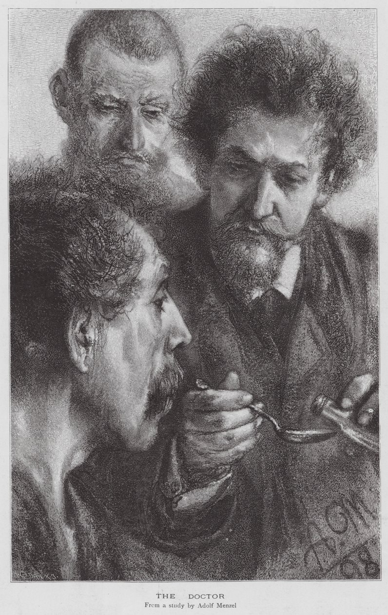 Der Doktor von Adolph Friedrich Erdmann von (after) Menzel