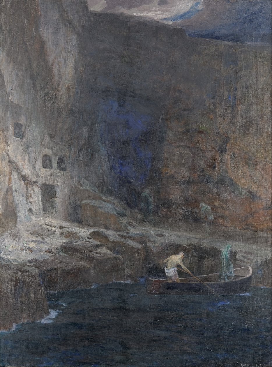 Detail von Die Seelen des Acheron, 1898 von Adolf Hiremy-Hirschl