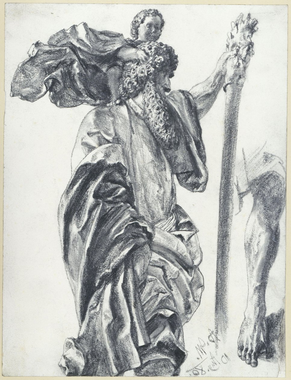 Christophorus des Freiberger Apostelmeisters in Dresden von Adolph Menzel