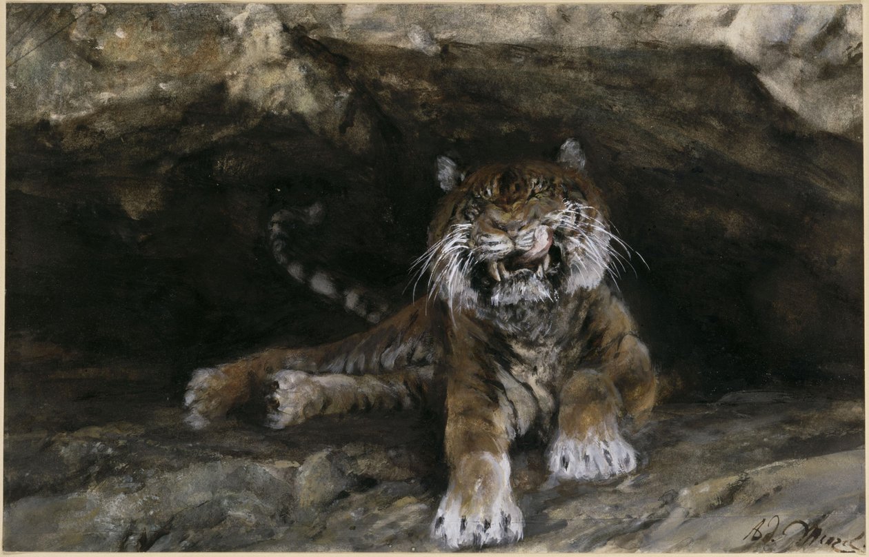 Der Tiger. Aus dem "Kinderalbum" von Adolph Menzel