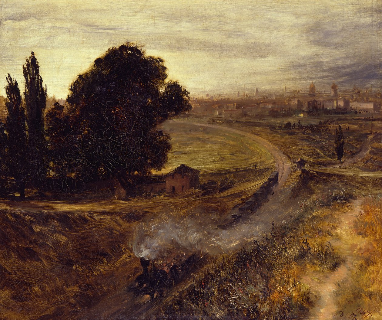 Die Berlin-Potsdamer Bahn von Adolph Menzel