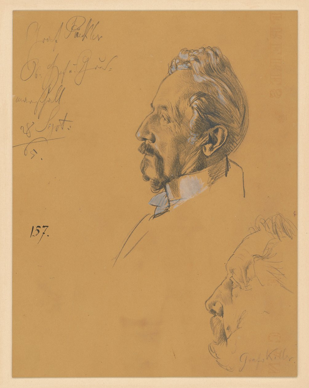 H. Graf Pückler und A. Graf von Keller. Studie zum Gemälde „Krönung Wilhelms I. in Königsberg“ von Adolph Menzel