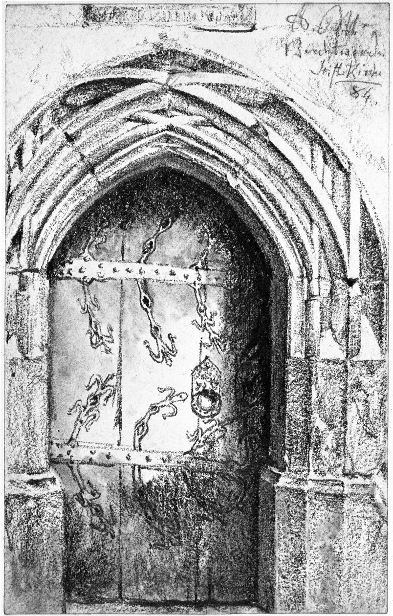 Portal in der Stiftskirche zu Berchtesgaden von Adolph Menzel
