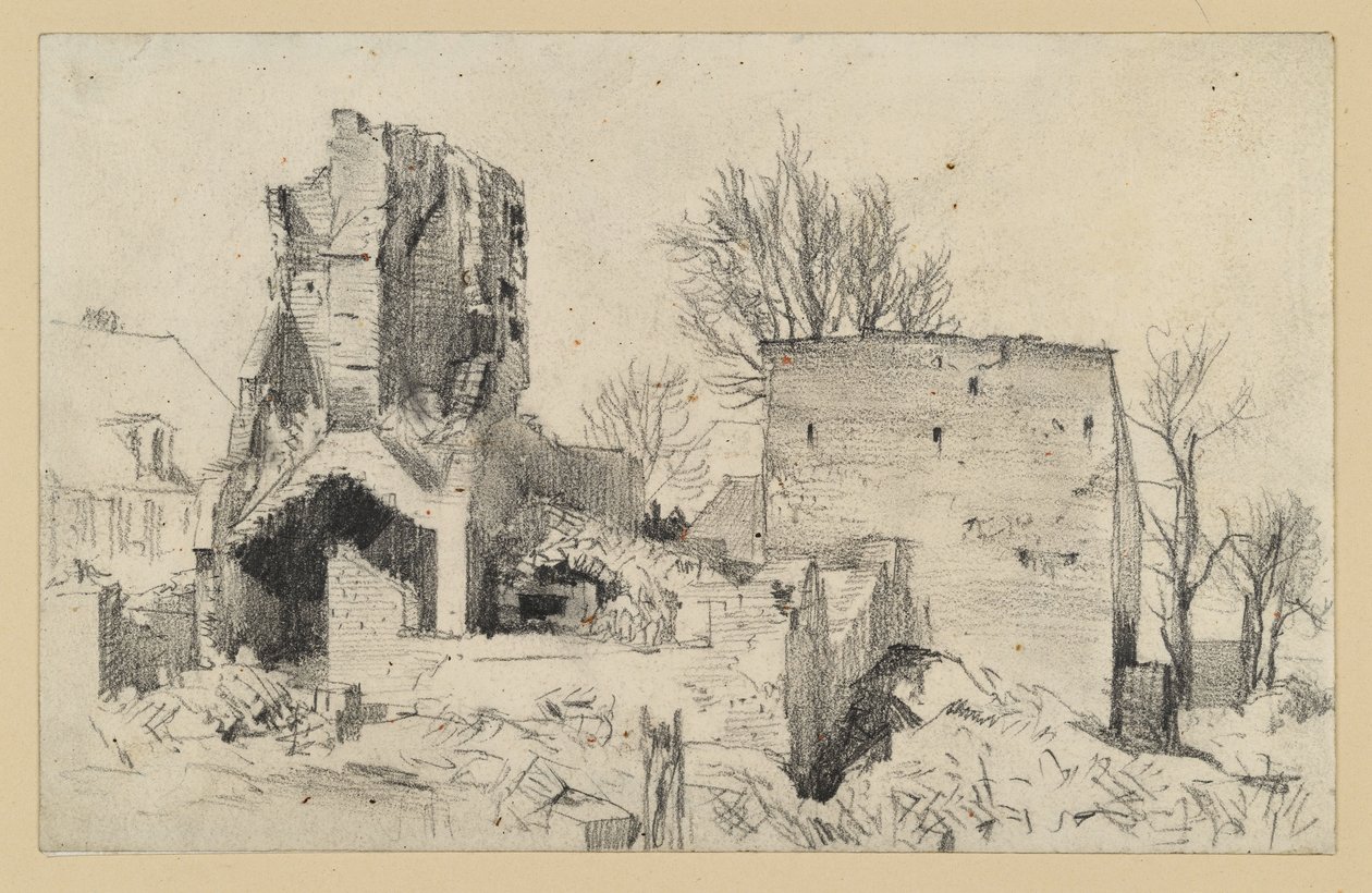 Ruine eines Hauses von Adolph Menzel