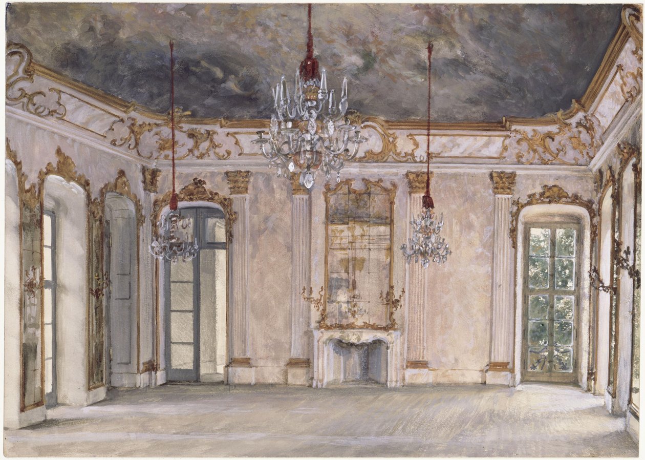 Saal im Schloss Rheinsberg von Adolph Menzel