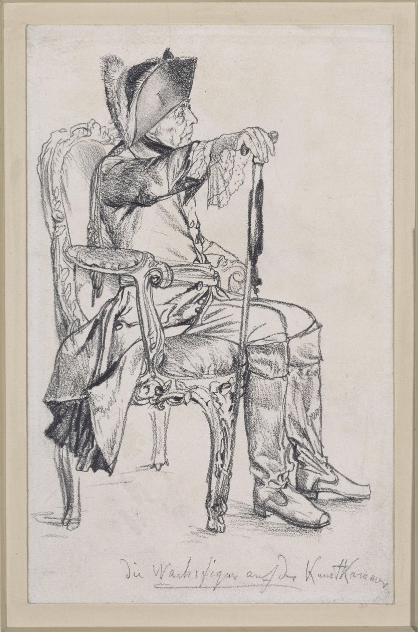 Wachsfigur Friedrich II. (von Schadow ergänzte Figur) für die Königliche Kunstkammer von Adolph Menzel