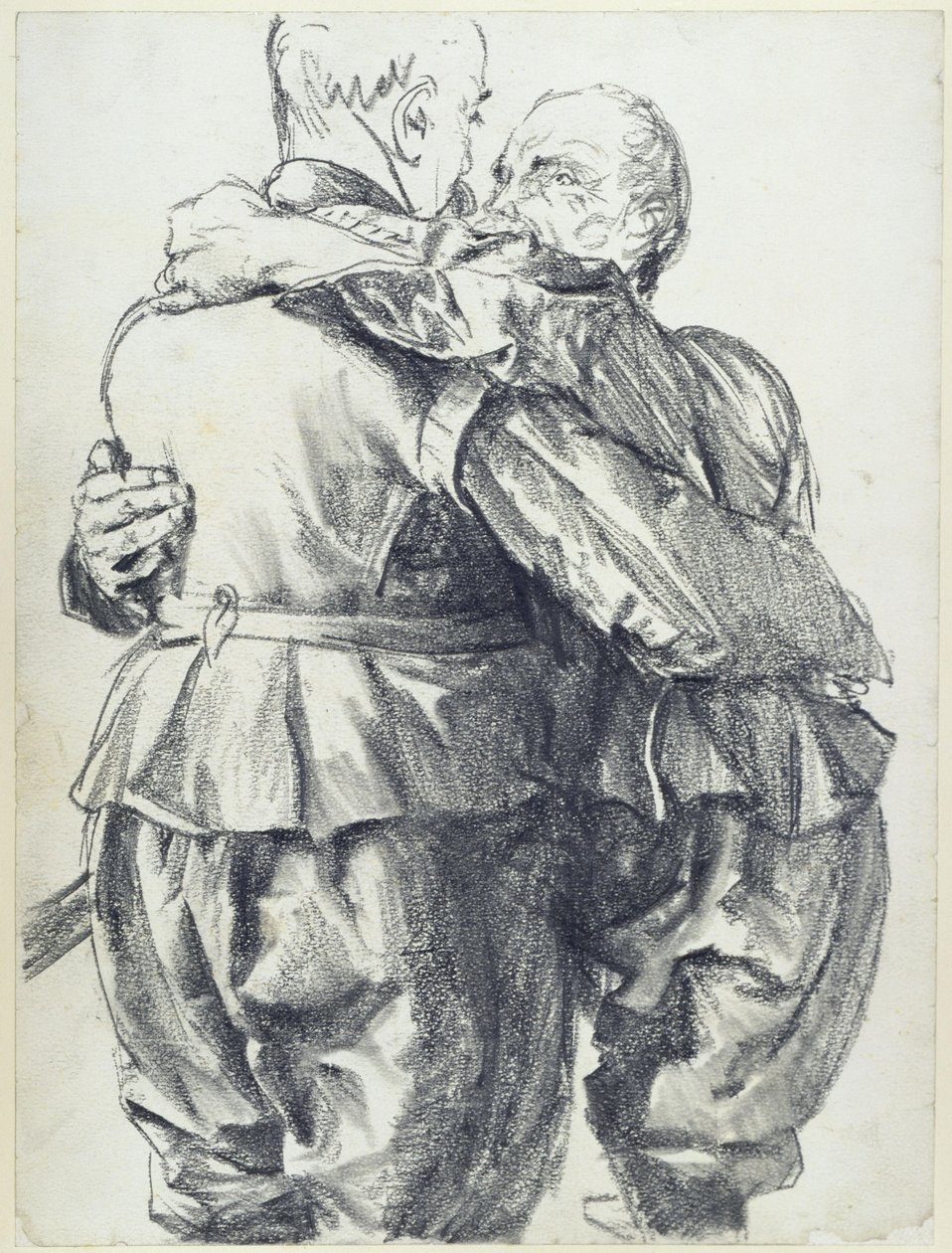 Zwei Modelle mit Gewändern des Kurfürsten Johann Georg I. von Sachsen im Historischen Museum in Dresden von Adolph Menzel