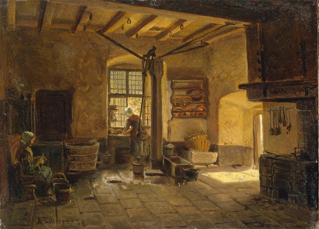 Kücheninterieur von Adolph Tidemand