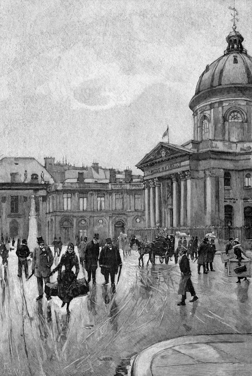 Ufer der Seine und das Institut de France von Adolphe (after) Giraldon