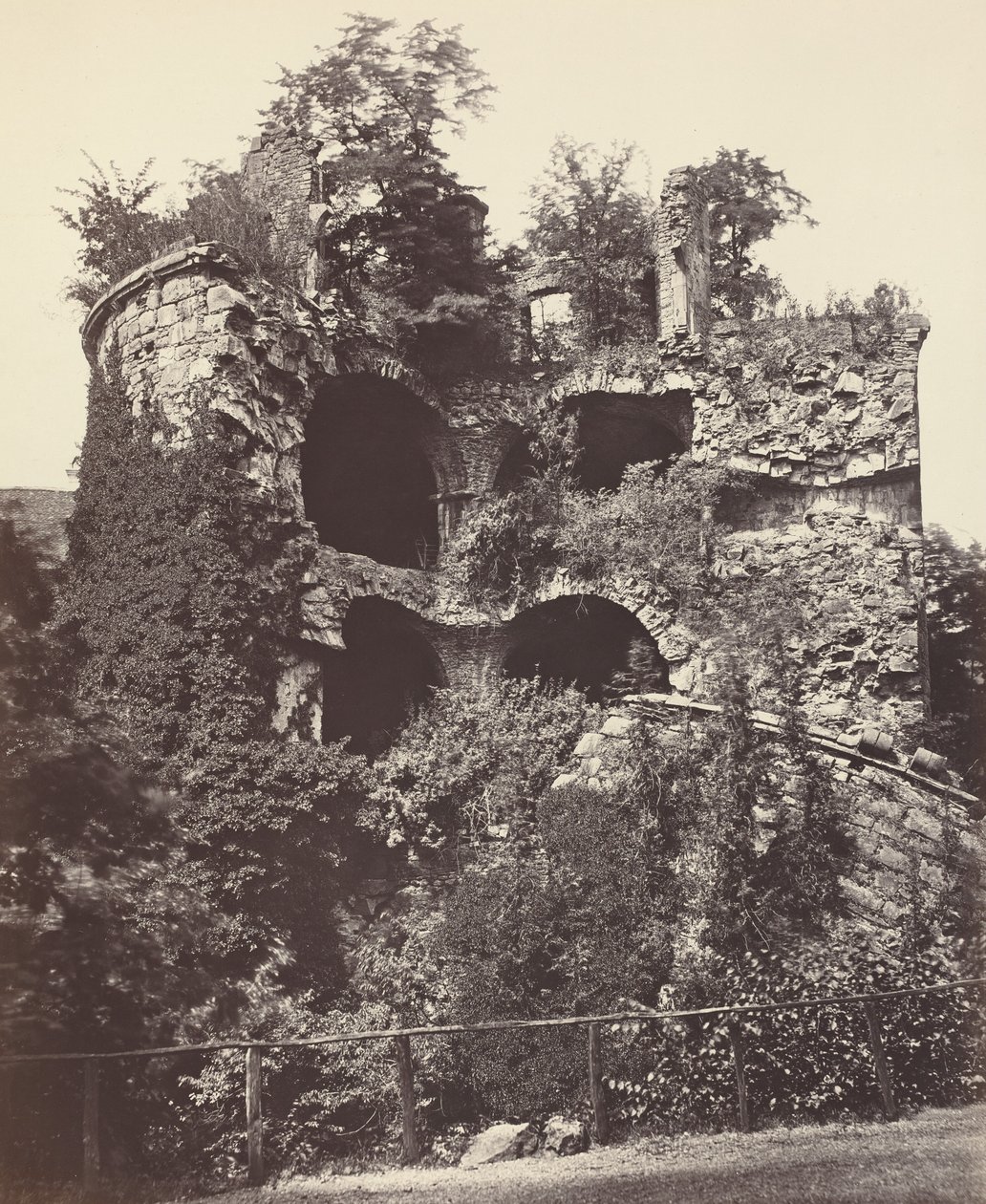 Der gesprengte Turm, Heidelberger Schloss, ca. 1865 von Adolphe Braun