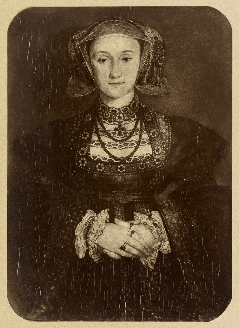 Frau von Heinrich VIII von Hans Holbein, Musée du Louvre von Adolphe Braun