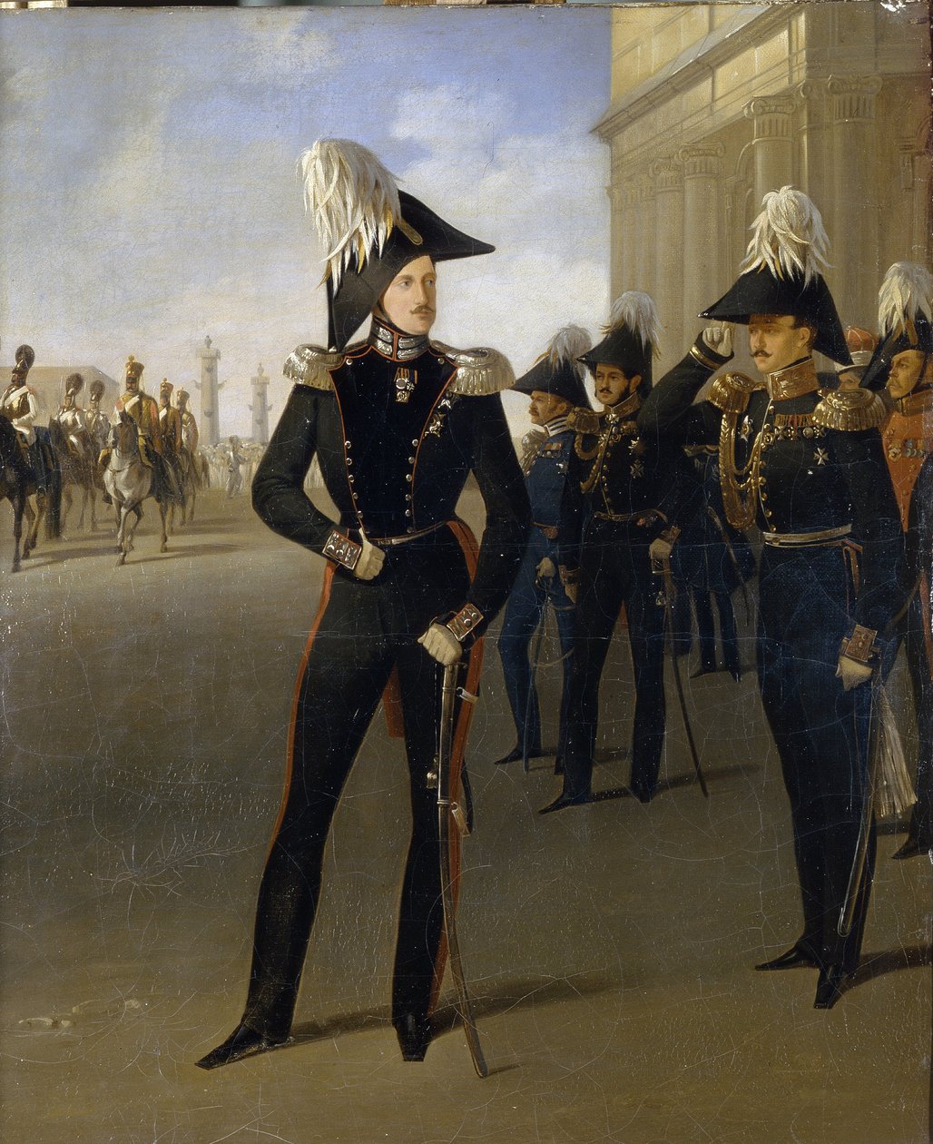 Kaiser Nikolaus I. nimmt den offiziellen Bericht von Prinz Lobanov-Rostovsky entgegen von Adolphe Ladurner